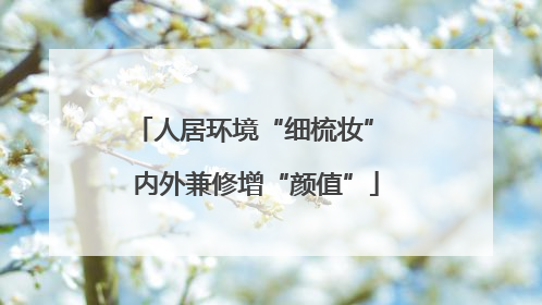 人居环境“细梳妆” 内外兼修增“颜值”