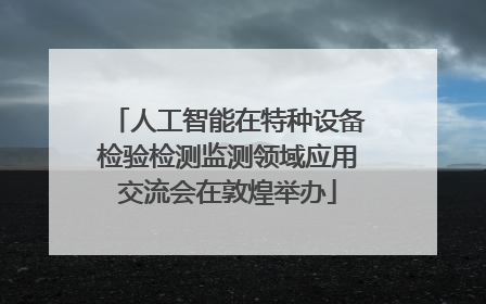 人工智能在特种设备检验检测监测领域应用交流会在敦煌举办