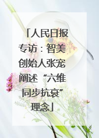 人民日报专访：智美创始人张宠阐述“六维同步抗衰”理念