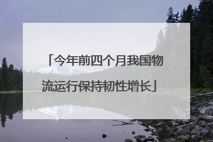 今年前四个月我国物流运行保持韧性增长