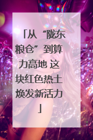从“陇东粮仓”到算力高地 这块红色热土焕发新活力
