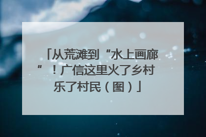 从荒滩到“水上画廊”！广信这里火了乡村 乐了村民（图）