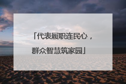 代表履职连民心，群众智慧筑家园