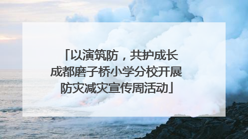 以演筑防，共护成长 成都磨子桥小学分校开展防灾减灾宣传周活动