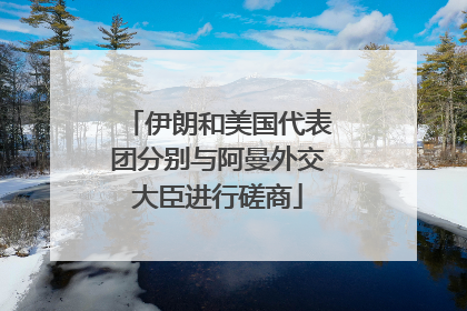 伊朗和美国代表团分别与阿曼外交大臣进行磋商