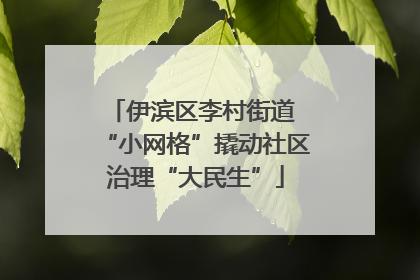 伊滨区李村街道 “小网格”撬动社区治理“大民生”