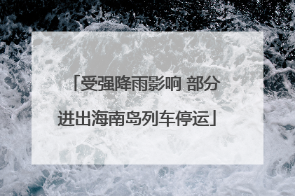 受强降雨影响 部分进出海南岛列车停运