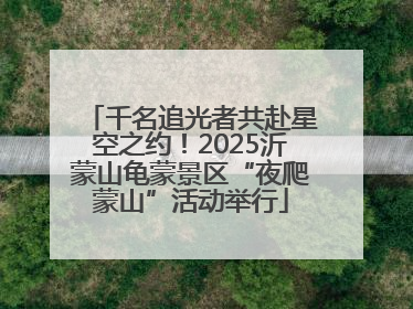 千名追光者共赴星空之约！2025沂蒙山龟蒙景区“夜爬蒙山”活动举行