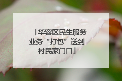 华容区民生服务业务“打包”送到村民家门口