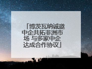 博茨瓦纳诚邀中企共拓非洲市场 与多家中企达成合作协议