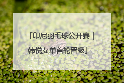 印尼羽毛球公开赛｜韩悦女单首轮晋级