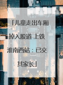 儿童走出车厢掉入股道 上铁淮南西站：已交其家长