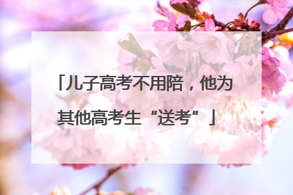 儿子高考不用陪，他为其他高考生“送考”