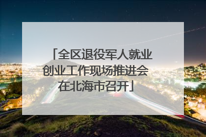 全区退役军人就业创业工作现场推进会在北海市召开
