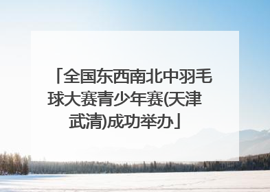 全国东西南北中羽毛球大赛青少年赛(天津武清)成功举办