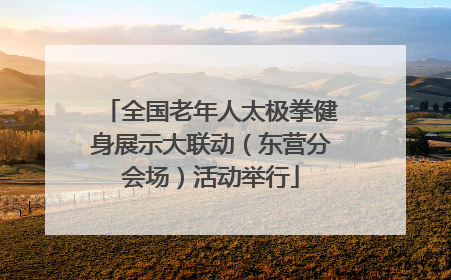 全国老年人太极拳健身展示大联动（东营分会场）活动举行