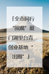 全市同行“围观”厦门湖里台青创业基地“出圈”