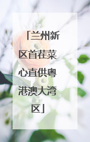 兰州新区首茬菜心直供粤港澳大湾区
