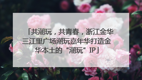 共潮玩，共青春，浙江金华三江里广场潮玩嘉年华打造金华本土的“潮玩”IP