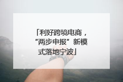 利好跨境电商，“两步申报”新模式落地宁波