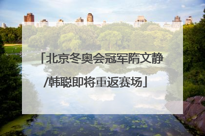 北京冬奥会冠军隋文静/韩聪即将重返赛场