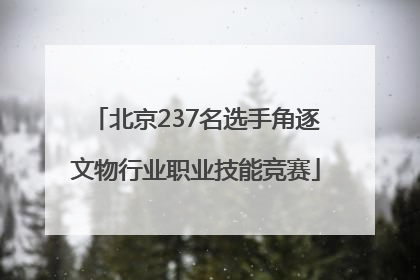 北京237名选手角逐文物行业职业技能竞赛