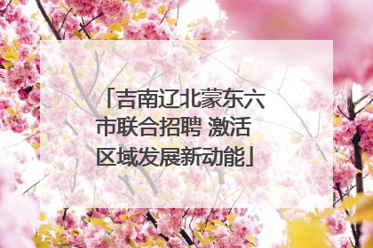 吉南辽北蒙东六市联合招聘 激活区域发展新动能