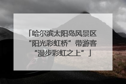 哈尔滨太阳岛风景区“阳光彩虹桥”带游客“漫步彩虹之上”