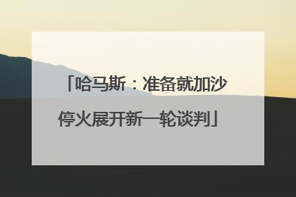 哈马斯：准备就加沙停火展开新一轮谈判