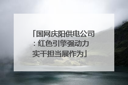 国网庆阳供电公司：红色引擎强动力 实干担当展作为