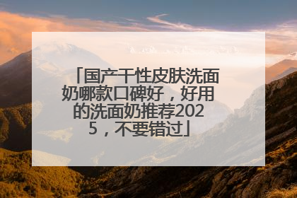 国产干性皮肤洗面奶哪款口碑好，好用的洗面奶推荐2025，不要错过