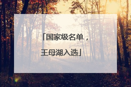 国家级名单，王母湖入选
