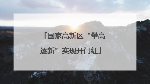 国家高新区“攀高逐新”实现开门红