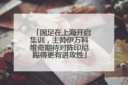 国足在上海开启集训，主帅伊万科维奇期待对阵印尼踢得更有进攻性