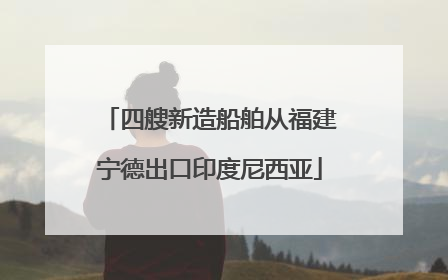 四艘新造船舶从福建宁德出口印度尼西亚