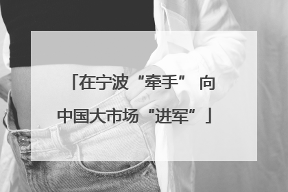 在宁波“牵手” 向中国大市场“进军”