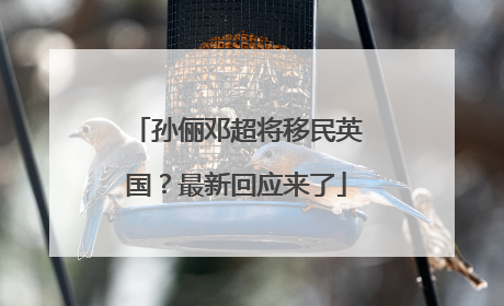 孙俪邓超将移民英国？最新回应来了