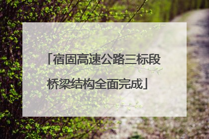 宿固高速公路三标段桥梁结构全面完成