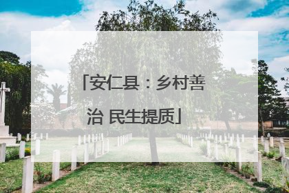 安仁县：乡村善治 民生提质