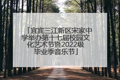 宜宾三江新区宋家中学举办第十七届校园文化艺术节暨2022级毕业季音乐节