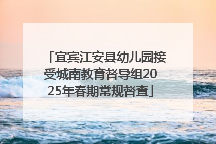 宜宾江安县幼儿园接受城南教育督导组2025年春期常规督查