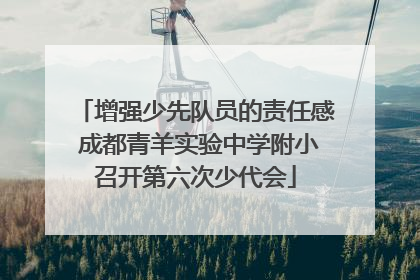 增强少先队员的责任感 成都青羊实验中学附小召开第六次少代会