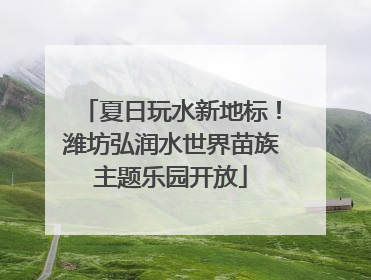 夏日玩水新地标！潍坊弘润水世界苗族主题乐园开放
