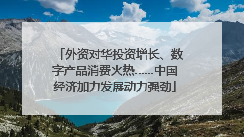 外资对华投资增长、数字产品消费火热……中国经济加力发展动力强劲