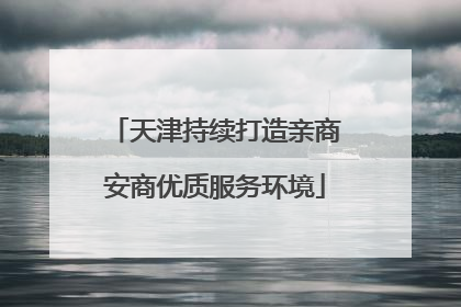 天津持续打造亲商安商优质服务环境