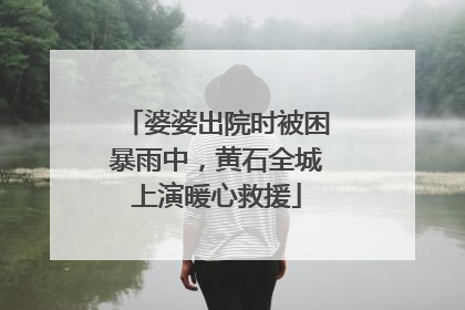 婆婆出院时被困暴雨中，黄石全城上演暖心救援
