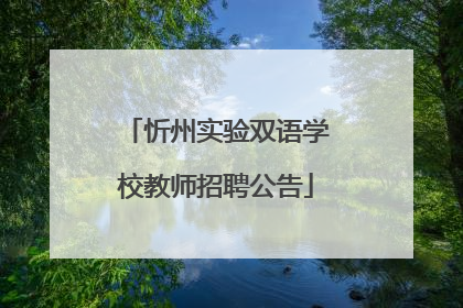 忻州实验双语学校教师招聘公告