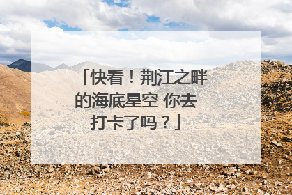 快看！荆江之畔的海底星空 你去打卡了吗？