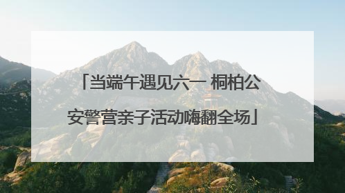 当端午遇见六一 桐柏公安警营亲子活动嗨翻全场