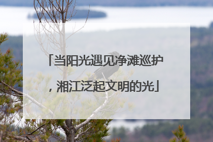 当阳光遇见净滩巡护，湘江泛起文明的光